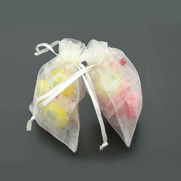 Organza-pussukat 100 kpl Laventelisäkeet 7 x 9cm Vetolangalla