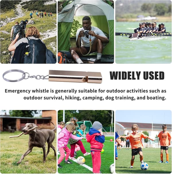 4-pack Nödsignalvisselpipa, Säkerhetsnyckelring för Camping, Vandring,