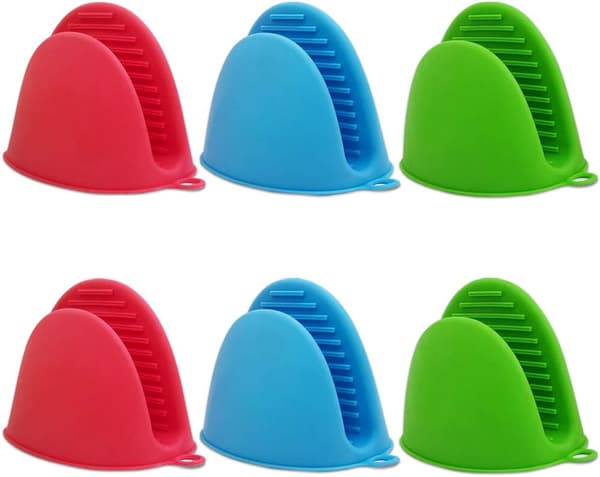 Sæt af 3 Mini Silikon Handsker Håndgreb Køkkenudstyr til