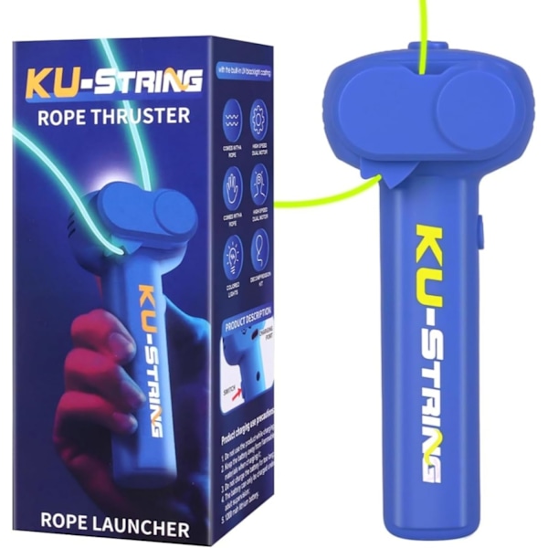 Glow in The Dark Lasso, Spillespill med snor, Glow in The Dark Loop Rope Launcher Propeller, Håndholdt Nyhetssjov
