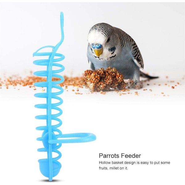 1 fôringskurv, fuglebur vanndispenser plastfôring
