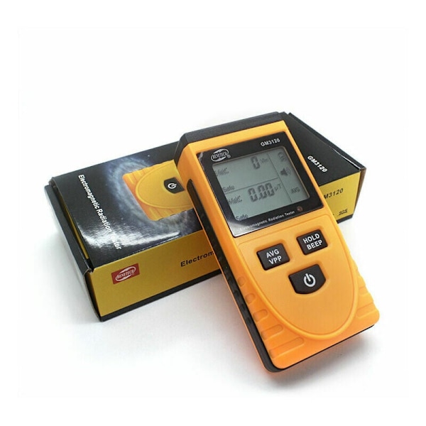 Elektromagnetisk strålingsdetektor, EMF-måler elektromagnetisk feltstrålingsdetektor Dosimeter GM3120 Digital LCD-tester Tester,63.631125.8（mm）