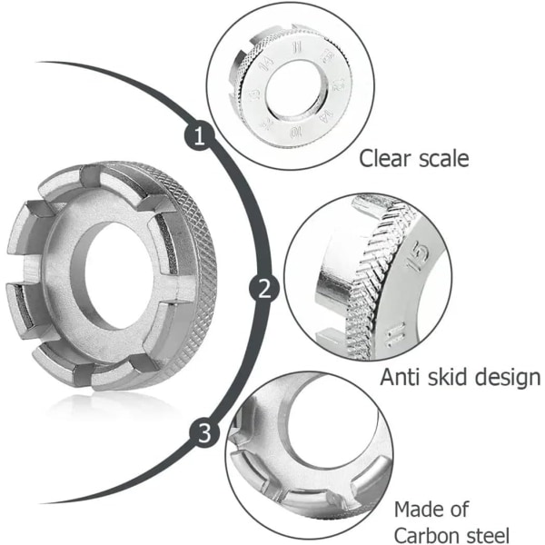 Universal stål eger eger skruenøgle værktøj hjul reparationsværktøj