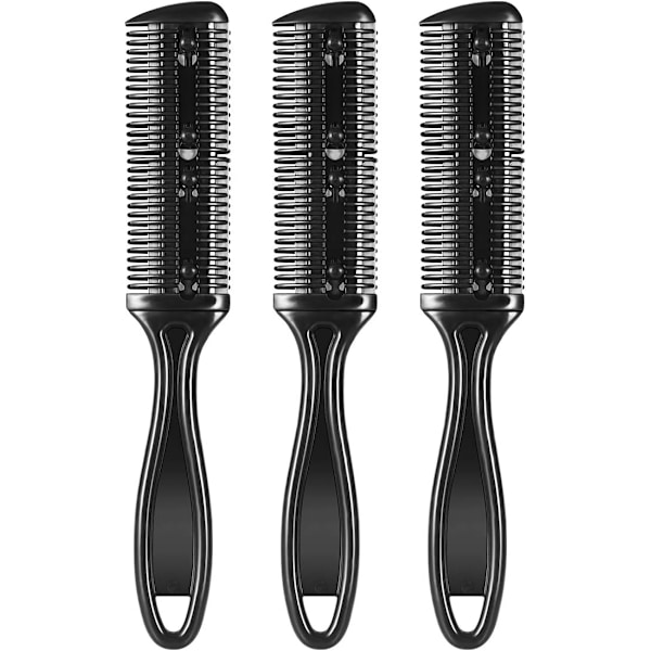 3 stk. Finthårskam, Dobbeltsidig Razor Kam for Tynt og Tykt Hår