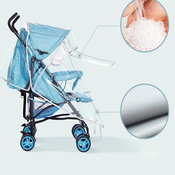 1 Stykke Universal Barnevogn Regnbeskyttelse Barnestøtte Vind