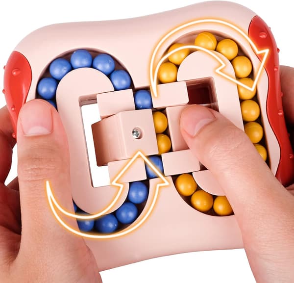 Röd Finger Snurrande Kub Mind Game Magic Finger Snurrande Kub