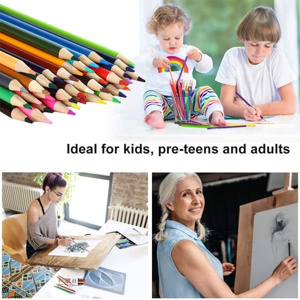 72 Farvede Professionelle Creative Farveblyanter, Farveblyanter, 2B Blyant til Børn og Piger, Junior, til Tegning