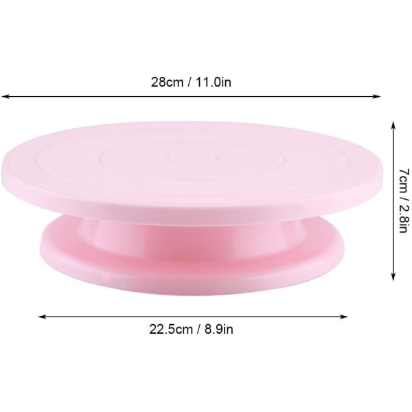1 kpl Pink Cake -kiinnityspöytä kakkulevy pyörivä kakku