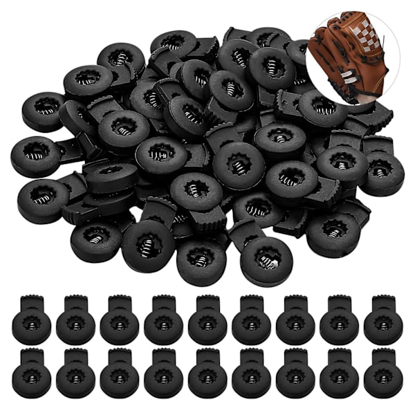 48 st Baseball Handske Spännen Plast Enkelt Hål Fjäder Spänne