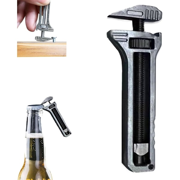 Kompakt Titanium Multitool - Flaskeåbner Nøglering, Mini Alloy Multitool til Hverdagsbrug, Ølbåbner, Negletrækker