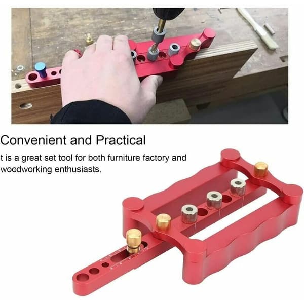 Træbearbejdning Døvlepind Jig Locator, Træ Hul Boring Guide Positioner