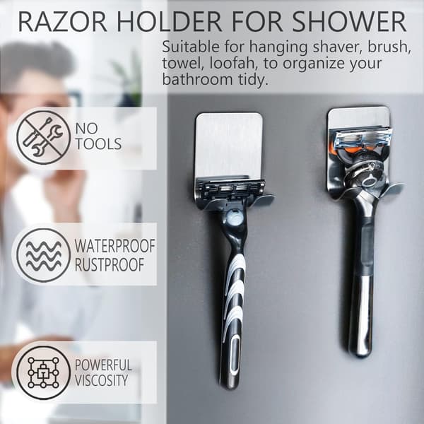 Barberhøvelholder for Dusj, 4-pakning