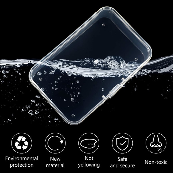 6 stycken små genomskinliga plastbehållare för pärlor med
