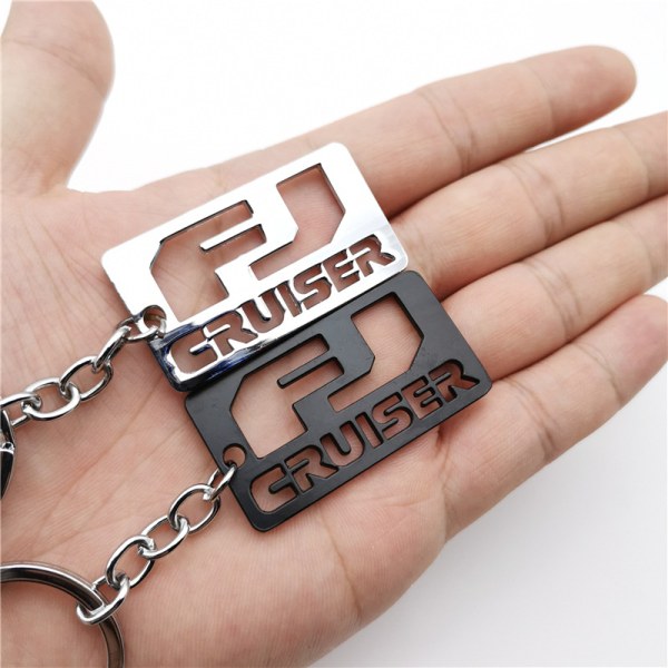 FJ CRUISER nøkkelring i metalllegering (svart+hvit), gaveideer/fan