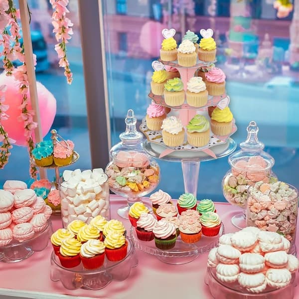 (32cm) Cupcake Stativ 3-lags Papir Cupcake Stativ til Babyshower