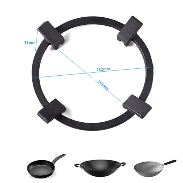 1 stk Wok Pan Holder Stativ for Gasskomfyrbrennerplater Hjem