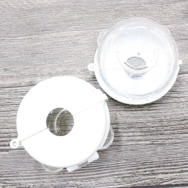 2 pieces white gas stove switch cover gas knob protection cover