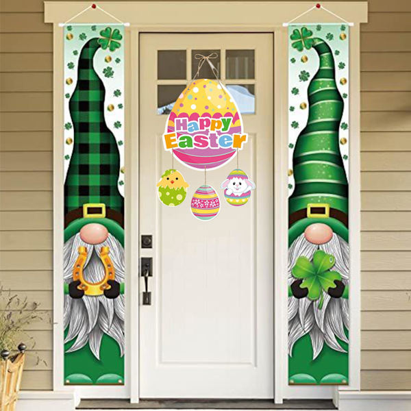 Påskdekorationer för vägg, Happy Easter-skyltar, vårlov, inomhus och utomhus
