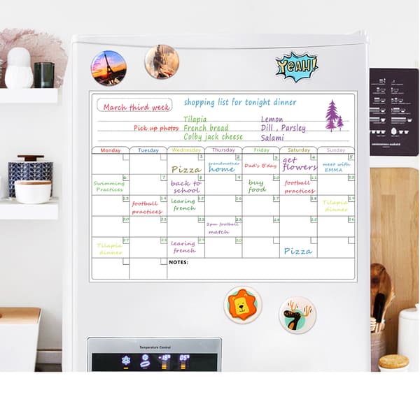 1 magnetisk whiteboard-dekal kylskåpsdekal whiteboard