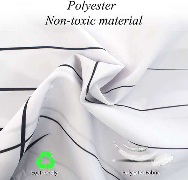 Polyester Dusjforheng Svart Katt Mønster Tekstil Dusj