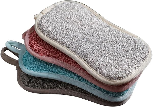 4 Genanvendelige Vaskbare Svampe, Mikrofiber Opvask