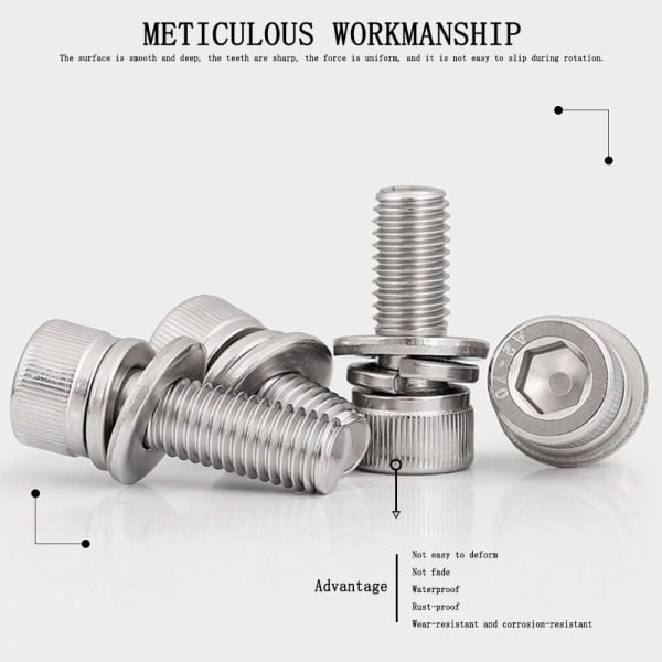 Panhovedskruer Rustfrit Stål Metriske Maskinskruer Hexagon