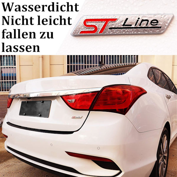 2 kpl Metal St Line Tarra Auton Etuosaan Embleemi Merkki Kromi Tarra