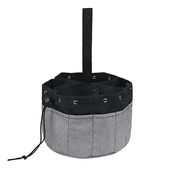 Parachute Bag Smådeler Bag Multifunksjonell Canvas Kit Hydropower Worker Vedlikehold Verktøy Pakke Hage Maskinvare Verktøy Organizer Bag Med Snøring Gråfr