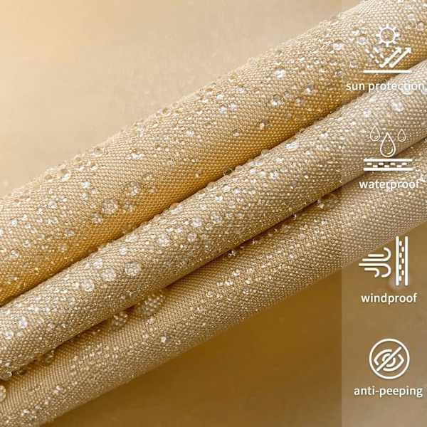 SHADE Balkon Privatlivsskærm Cover 90x300cm Beige Sand Privatlivsskærm 100% Polyester(160g/㎡) UV Beskyttelse Uigennemsigtig
