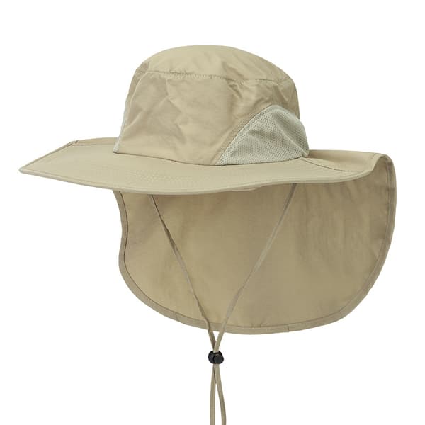 En åndbar solhat i khaki