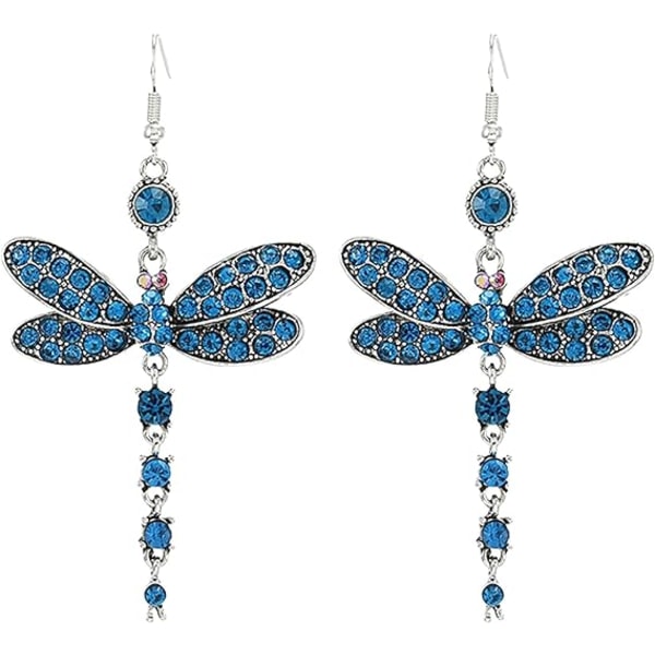 1 par (blå) örhängen för kvinnor, kristallpersonlighetsform