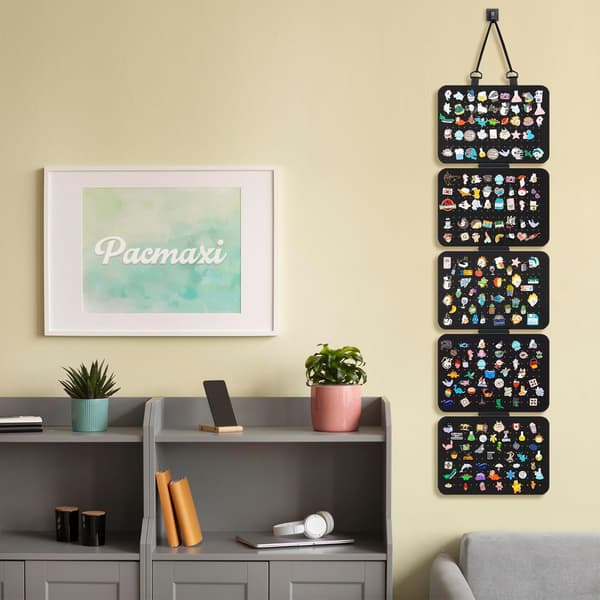 Hängande Emalj Slagstift Display Paneler Organizer Med 5 Lösbladstavlor (Stift Ingår Ej)
