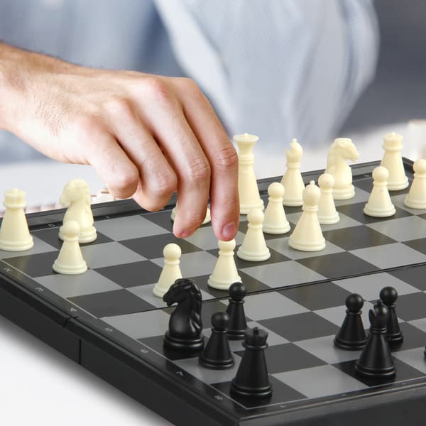 Chess, Magnetisk Bræt, Chess Deluxe Foldbart Bræt, mini Chess,
