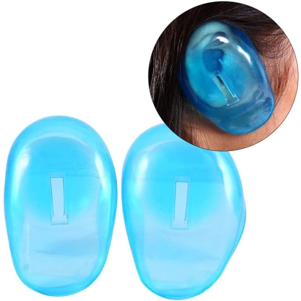 En pakke med 2 blå høreværn afskærmet med antifouling plastik til