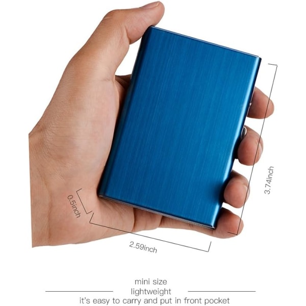 2-pack metall RFID kreditkortshållare plånbok i rostfritt stål