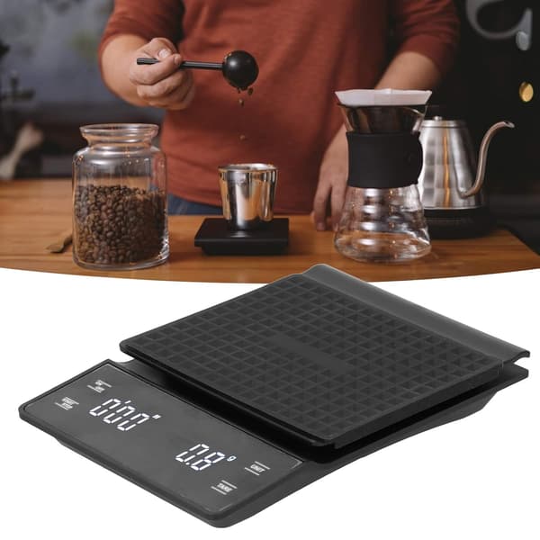 1 stk Kaffe Vægt med Køkken Timer, 3000g/0.1g Præcision