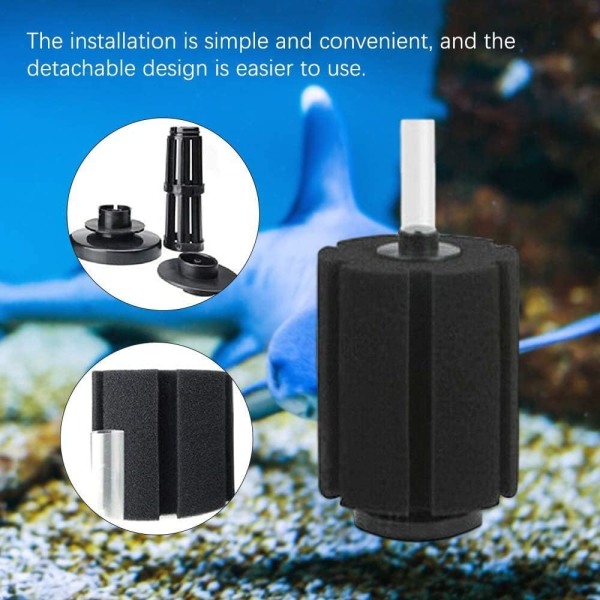 2 stycken akvarium Betta-filter, svampbiokemiskt filter
