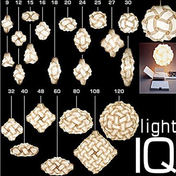 10\" IQ Lamp Shade Toy Självmontering DIY Pussellampor för rumsdekoration (Orange, M-10 tum)