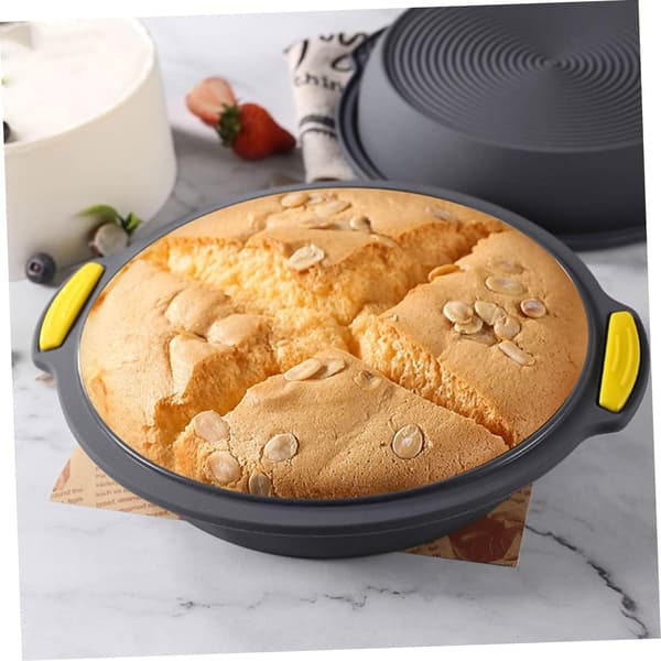 Mörkgrå Rund Kakform i Silikon, Nonstick, 26,4 cm