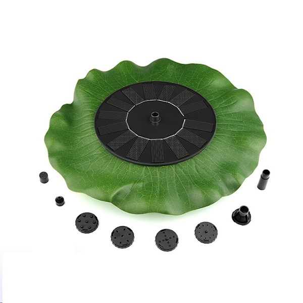 1 Stycke Solcellsdriven Fontänvattenpump Flytande Lotusblad Vattenpump