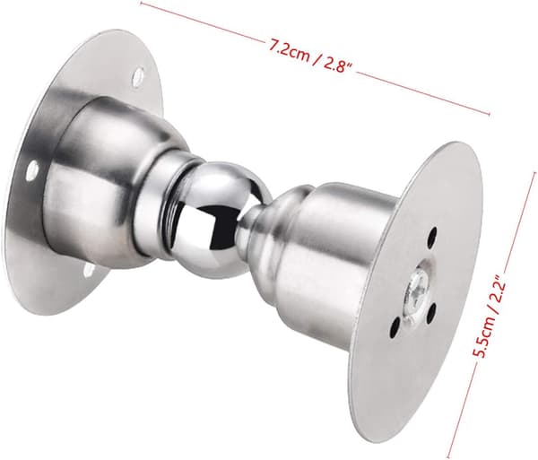 2 stk. Magnetisk Dørstopper, Rustfrit Stål Dørstopper med 3M