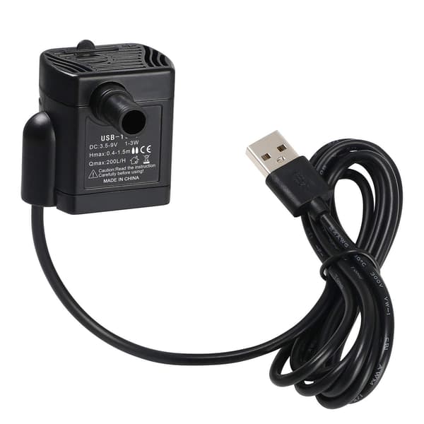 Mini nedsänkbar vattenpump, 200L/H 3W USB vattenpump luftfuktare