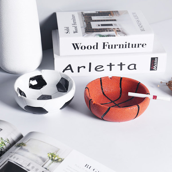 Kreativ askkopp i nordisk harts, pendelmodell, basketbollbord