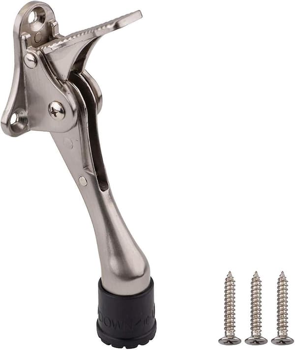 Dørstopper - 11,3 cm - Forhindrer døren i å slå - Sink-legering - Håndfri system