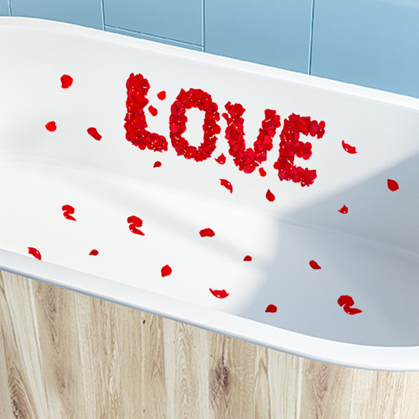 1 stycke rosblad frostade väggdekaler självhäftande LOVE