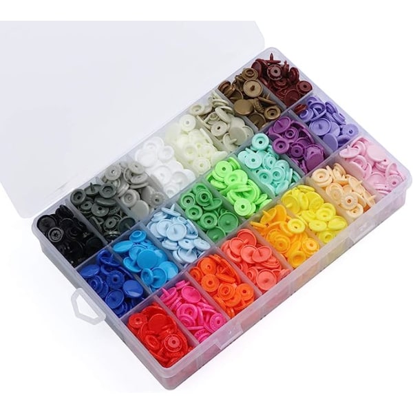 480 PCS push button 24 colors plastic button T5 12mm with