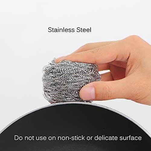 12-pack rostfria skrubbsvampar