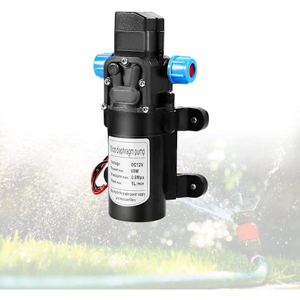 Selvansugende vandpumpe, DC 12V 60W højtryks mikro-membranpumpe