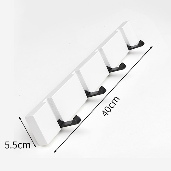Foldbar kleskrok, solid tre dørkrok, kleskrok, hvit