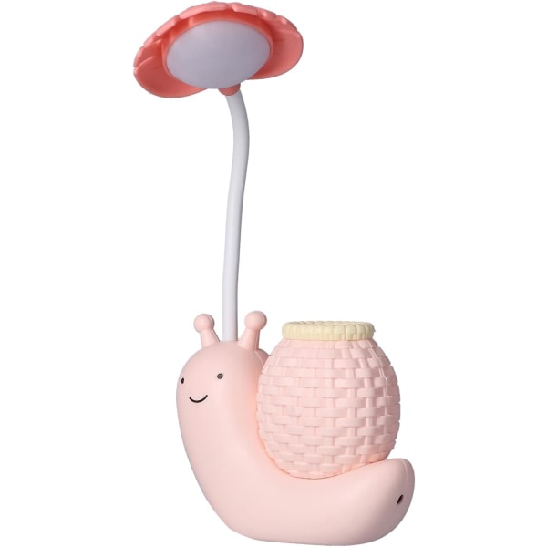 1 stk Tegneserie Rosa Oppladbar Skrivebordslampe Øye Beskyttelse Led